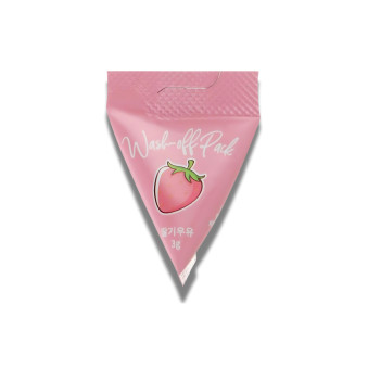 MEDB Strawberry Milk Wash off, qulupnay ekstraktli tozalovchi niqob, dona, 3g